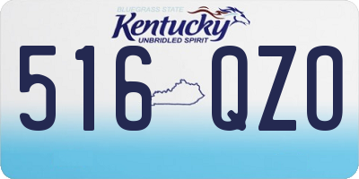 KY license plate 516QZO