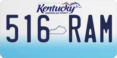 KY license plate 516RAM