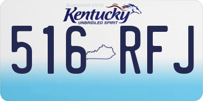 KY license plate 516RFJ