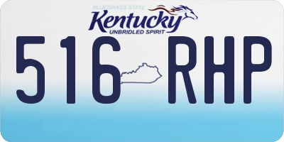 KY license plate 516RHP