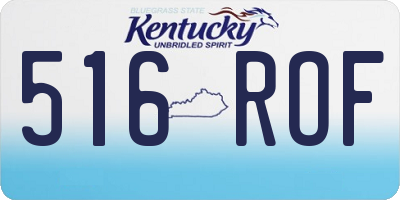 KY license plate 516ROF