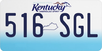 KY license plate 516SGL