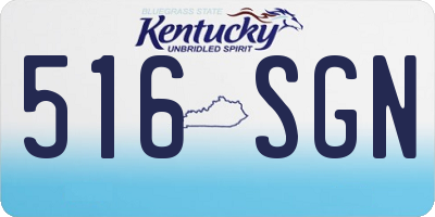 KY license plate 516SGN