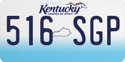 KY license plate 516SGP