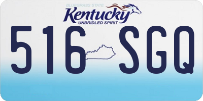 KY license plate 516SGQ