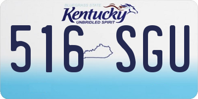 KY license plate 516SGU