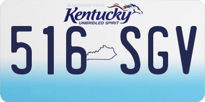 KY license plate 516SGV