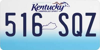 KY license plate 516SQZ