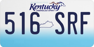 KY license plate 516SRF