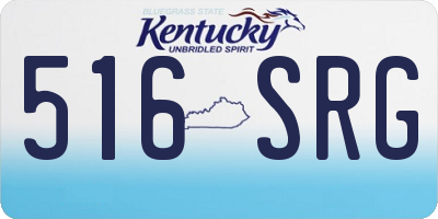 KY license plate 516SRG