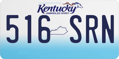 KY license plate 516SRN