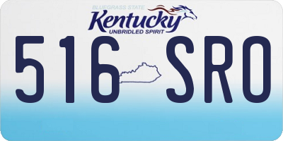 KY license plate 516SRO