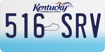 KY license plate 516SRV