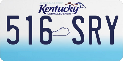 KY license plate 516SRY