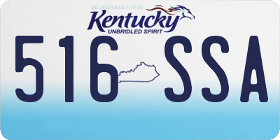 KY license plate 516SSA