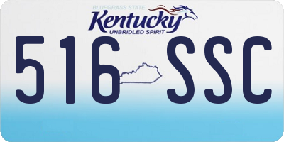 KY license plate 516SSC
