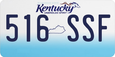 KY license plate 516SSF