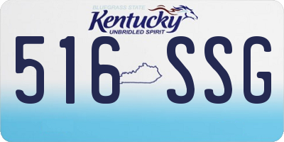 KY license plate 516SSG