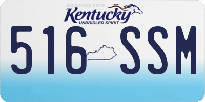 KY license plate 516SSM