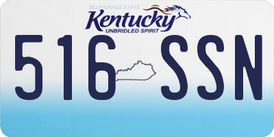 KY license plate 516SSN