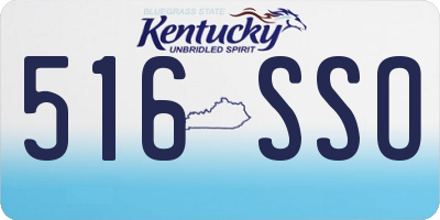 KY license plate 516SSO