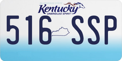 KY license plate 516SSP