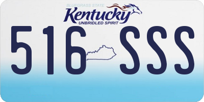 KY license plate 516SSS