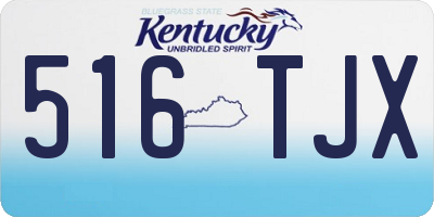 KY license plate 516TJX
