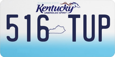 KY license plate 516TUP