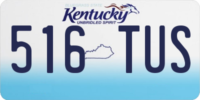KY license plate 516TUS