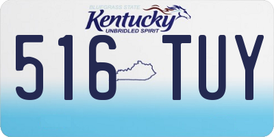 KY license plate 516TUY