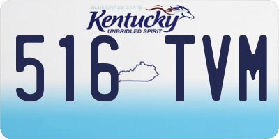 KY license plate 516TVM