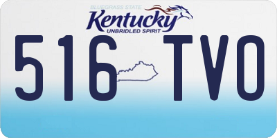 KY license plate 516TVO