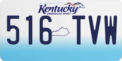 KY license plate 516TVW