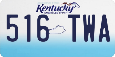 KY license plate 516TWA