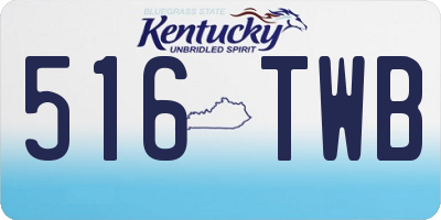 KY license plate 516TWB