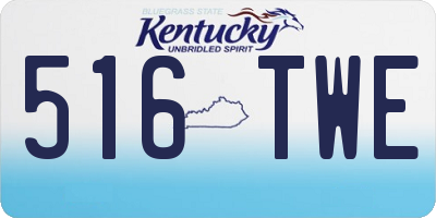 KY license plate 516TWE