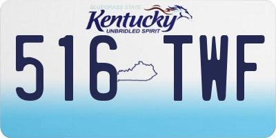 KY license plate 516TWF