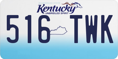 KY license plate 516TWK