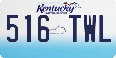 KY license plate 516TWL