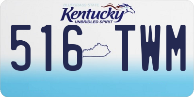 KY license plate 516TWM