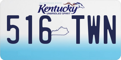 KY license plate 516TWN
