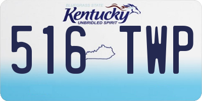KY license plate 516TWP