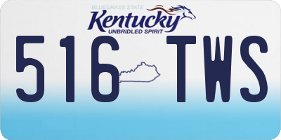 KY license plate 516TWS