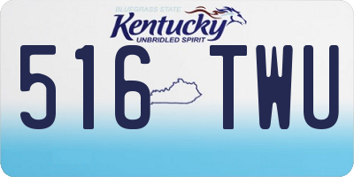 KY license plate 516TWU
