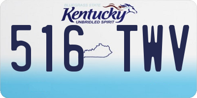 KY license plate 516TWV