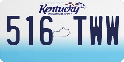 KY license plate 516TWW
