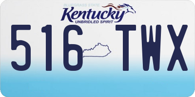 KY license plate 516TWX