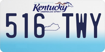 KY license plate 516TWY