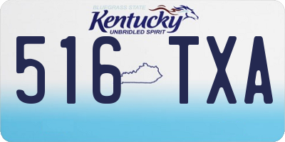 KY license plate 516TXA